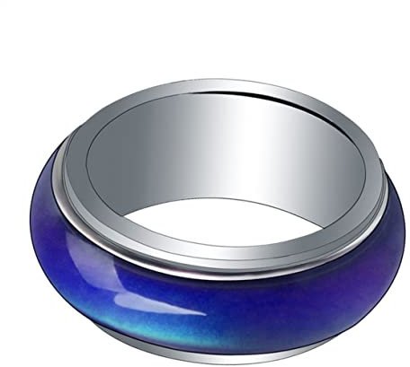 WRITWAA Stimmungsring Damen Herren Kinder - Farbwechsel Ringe Aus Kupfer, Modischer Schmuck FüR Freundschaft, Party, Geschenk