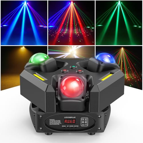 Moving Head LED 150W Partylicht Discolicht RGBW Beam con COB Stroboskop 19/29CH Bühnenlicht für DJ Bar Club Hochzeit