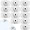 SIRLOMU 12 Pièces Roulettes Autocollantes Mini, Roulettes Universelles à 360° pour Appareils de Cuisine, Roulette Autocollante pour DIY, Poubelles, Boîtes de Rangement, Petits Appareils (Blanc)