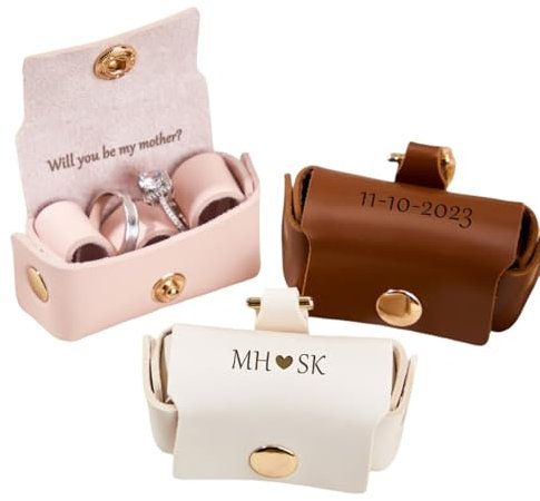 Scatola Porta Anelli Personalizzata Per Collare Di Cane, Organizzatore Di Anelli Su Misura, Porta Anelli Di Fidanzamento Per Collare Di Animale Domestico, Organizzatore Di Anelli Con Incisione