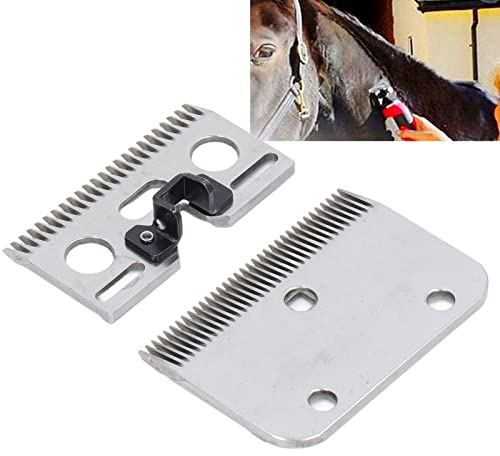 Telituny Cuchillas de Esquiladora Caballos, 35 Dientes Horse Clipper Blades Profesionales, Acero Inoxidable Set de Cuchillas de Recambio Universales, para Caballos Perros Burros Mulos Cabras Ganado