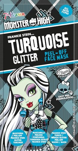 7th Heaven Monster High Frankie Stein Turquoise Glitter Peel Off Face Mask