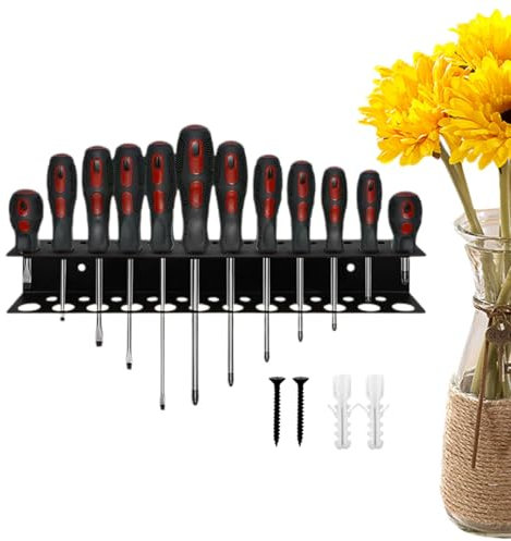 Organizer per cacciavite da parete, porta attrezzi, porta attrezzi, porta attrezzi da garage, organizer ad alte prestazioni, per workshop, casa, salvaspazio, conservazione degli attrezzi, durevole