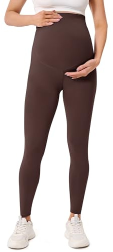 BAYDI Creamlush – Leggings de embarazo para mujer con soporte abdominal ajustable, cintura alta suave, leggings de maternidad opacas, cómodas para yoga, ocio, pijama, M