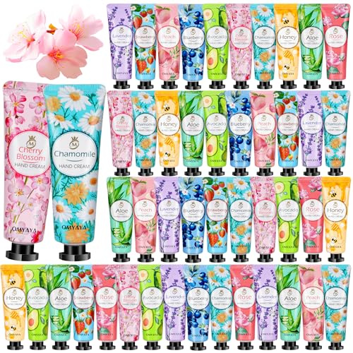 Juego de 80 cremas de manos, mini crema de manos, set de regalo para mujeres, cuidado de manos para manos muy secas y agrietadas, tamaño de viaje, crema hidratante pequeña, crema nutritiva, regalo de