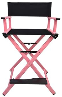 YGSGJSP Hopfällbar regissörsstol utomhus aluminium hopfällbar stol sminkpall för studio fotografering regissörstol bärbara kompakta campingstolar (rosa kuddlös)