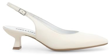 Melluso Décolleté Donna Slingback in Pelle Bianco d201 41