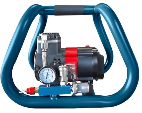 Batterikompressor tryckluftskompressor för Makita 18 V batteri (utan batterier), liten kompressor luftkompressor 8 bar arbetstryck, 3 l gasflaskkapacitet, snabb uppblåsning för pneumatiska verktyg