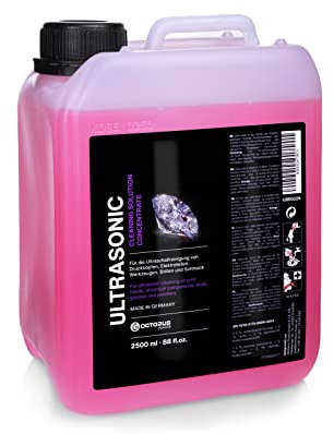 Octopus Special Ultrasonic Cleaner, Concentrado para Uso en Limpiador ultrasónico, Limpiador de Gafas, Limpiador higiénico de Joyas 2,5L (2500ml)