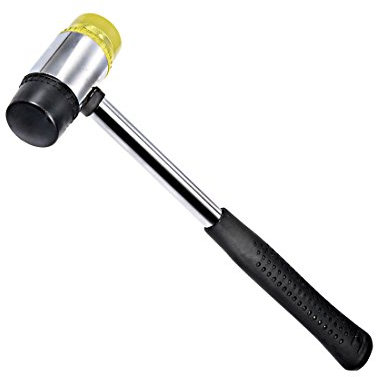 Sourcingmap Replaceable Double Face Rubber Nylon Soft Hammer Mallet, 40mm