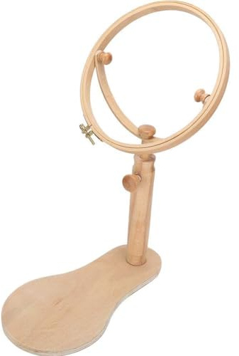 Bastidor de bordado de pie de madera soporte de marco redondo diámetro 22cm para bordar y punto de cruz