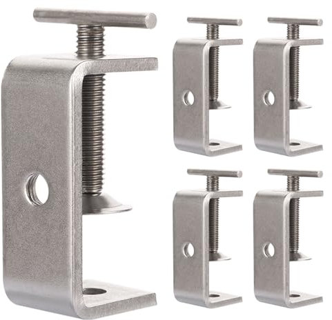 5 Stück C Klemme 65mm Trägerklemme Edelstahl 304 Kleine C Klemme Einstellbereich 20-64mm Edelstahl-Schweißklemme für Schweißen, Werkzeug, Heimwerken, Holzbearbeitung