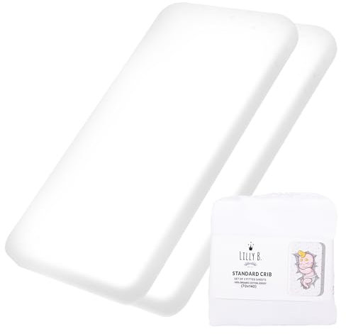 Lilly Belly - Next to Me Crib Sheets - Pure Comfort 100% Organic Cotton Cot Sheets 140 x 70 Fitted - Ultra-Soft Crib Sheets, Compatible with Next to Me Crib | Cot Sheets 140 x 70 Fitted.