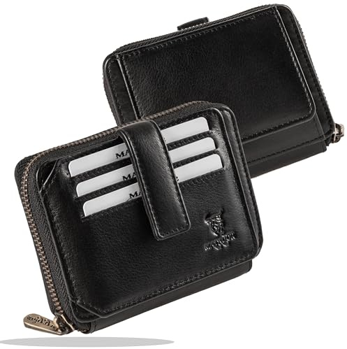 Matador Marca Portafoglio Uomo Nero Pelle #GRANADA NEXTGEN con Nobile Scatola Regalo, Portamonete Uomo di Lusso con Protezione RFID, Portafoglio Pelle con Molti Scomparti per Carte in Nero Nappa