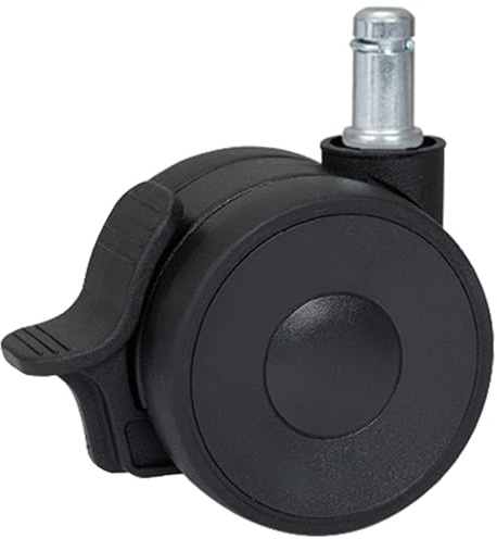 Ruedas para silla de oficina, 11 mm, para sillas de oficina, juego de 5 ruedas de repuesto para silla de escritorio (65 mm, negro, 65 mm, negro)