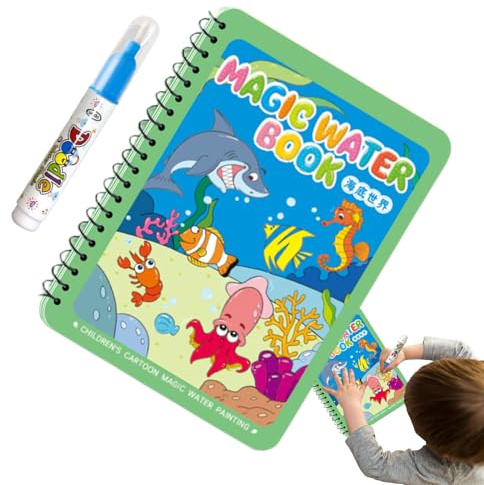Générique Livre De Coloriage À L'eau Réutilisable, Livre De Gribouillage À L Eau Pour 1 3 Ans, Set De Dessin Et Jeux De Peinture Éducatifs Pour L'Apprentissage Cadeau Pour Anniversaire Et Pâques