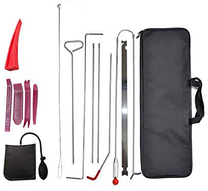 Kit d'outils de cale d'air automobile – 12 pièces Kit d'entrée sans clé pour verrouillage d'urgence, outils d'accès aux véhicules pour voitures et camions