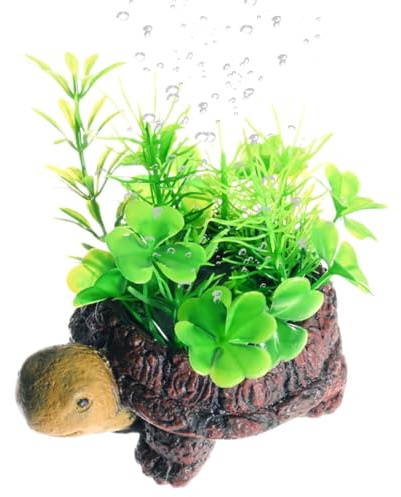 Pierre à air d'aquarium – Aérateur d'aquarium silencieux en forme de tortue en résine | Décoration d'aérateur d'aquarium | Diffuseur d'oxygène hautement dissous pour bassins, seaux, Hyd