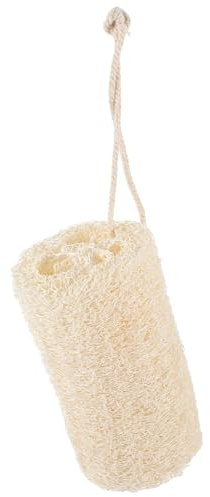 HOMOCONO Loofah Chewing Toy for Rabbits and Degus, Teeth Grinding | Beige Loofah Material, Rope Accessory, Individual Package, for Cage Playtime and Boredom