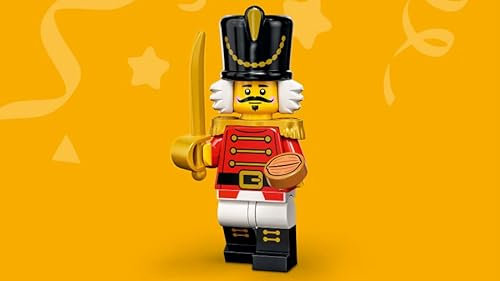 FCP LEGO Series 23 Nutcracker Soldier Minifigure 71034 (Bagged), Yellow,green