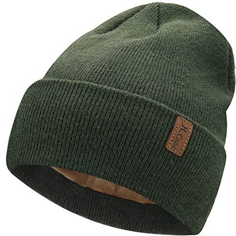 Donne Uomo Invernale Cappello Berretto Termici Cappelli Berretti Maglia Beanie con Fodera in Pile