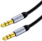 AXFEE Aux Kabel 3,5mm Klinkenkabel [1M] Stereo Audio Kabel Klinke auf Klinke Nylon Geflochtenes Hochwertige, für Kopfhörer, Auto, Handy, PC, Lautsprecher, Smartphones, Stereoanlagen, MP3-Player usw
