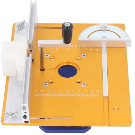 Piastra per inserimento tavolo fresa, base di sollevamento invertita regolabile per lavorazione del legno da 0-54 mm, di sollevamento per piastra base per circolare per