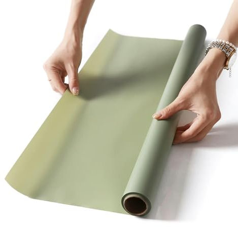 QIUMING Rollo de Papel para Envolver Flores, Resistente al Agua, de 10 Metros, de Color Liso, Liso, Mate, Coreano.