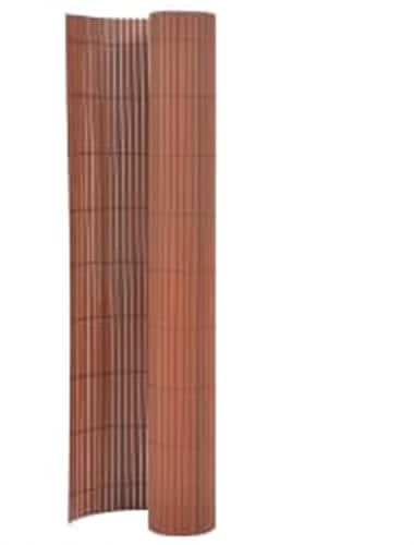 Snsowed Recinzione da Giardino a Doppio Lato 110x300 cm Marrone,Recinzione da Giardino,Recinzioni Decorative da Giardino-317154