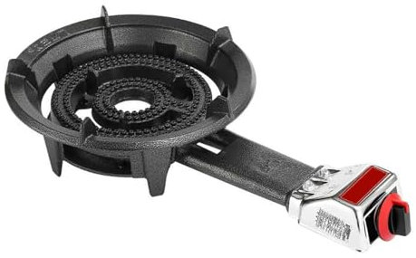 THEGA Stufa A Gas per Interni da 10 KW, Fornello A Gas A Un Bruciatore, con Griglia in Ghisa E Protezione Anti-spegnimento, Piano Cottura Ad Alta Efficienza per Uso Domestico(NG,60x14x34cm)