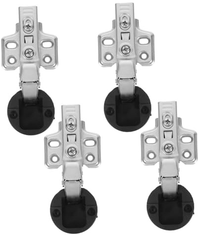 HAMPPLIES 4piezas Bisagra De Amortiguación Silenciosa Bisagras De Cierre Suave Para Gabinetes De Cocina Con Montaje De Muebles Oculta Para Puertas De Vidrio