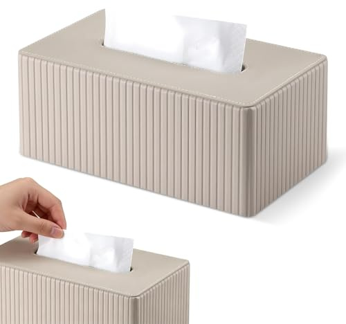 Caja de pañuelos, Caja de pañuelos de cosméticos, Soporte de Piel sintética, para decoración de baño, hogar, Oficina, Coche