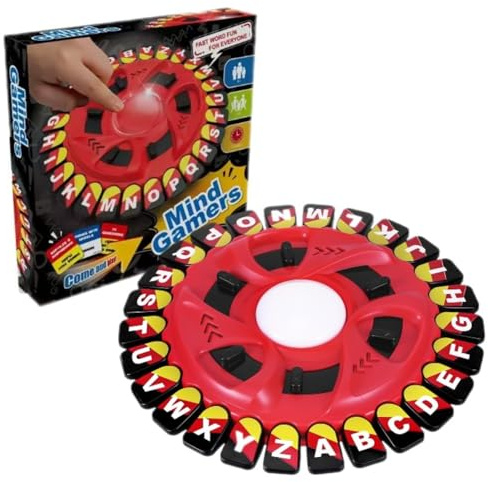 ASQzhuLIWing Wortspiel Buchstaben 26 Tasten Deutsch Buchstaben Drücken Familienspiel für 2-8 Erwachsene Spieler Tabletop Spiele Partyspiele Spieleabende Brettspi