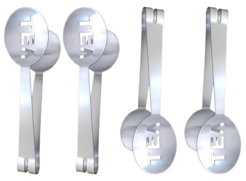 4 Pcs Tea Bag Squeezer, Tea Bag Squeezer Tongs Tea Filter Spoon Clamp Loose Tea Ice Sugar Cubes, Tea Bag Holder Tea Accessories for Tea Drinkers Stainless