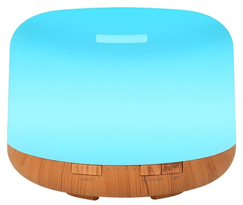 Retoo Aroma Diffuser, Ultraschall Aromatherapie Luftbefeuchter 300ml, Öle Diffusor mit 12 Lichtfarben LED, Diffuser für Ätherische Öle, Duftlampe für Zuhause, Büro, Schlafzimmer, Yoga Spa