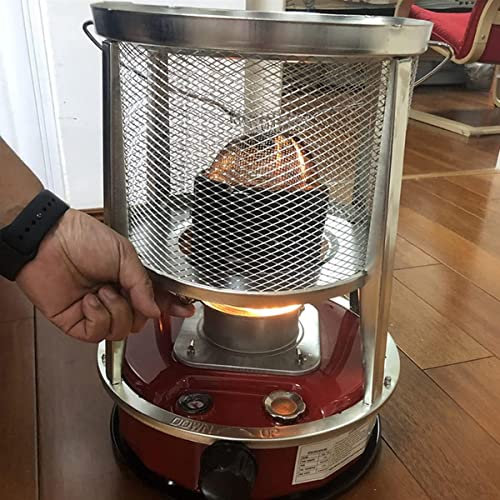 Große Petroleumofen Heizung Heizer Mit Umfallschutz Heizstrahler, Campingkocher Aus Edelstahl Für Innenräume, Effiziente Heizung,Red4.6L