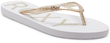 Roxy Sandales Viva Sparkle, pour femme, Blanc/champagne, 36 EU