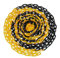 Relaxdays Cadena de Plástico para Señalización, Barrera Obra, Valla Aparcamientos, Colas, 40 m, Negro y Amarillo