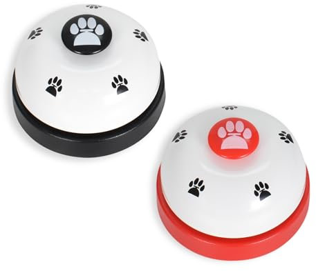Wisebom 2 Pack Pet Training Bells Interactive Educational Toys Dog Potty Toilet Training Bell Eating Communication Bells Door Bell Training Device for Dogs Cats
