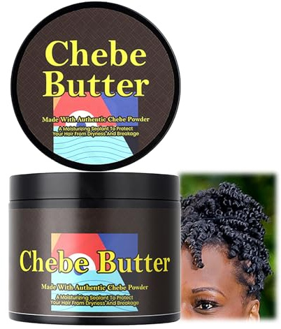 Chebe Hair Butter With Chebe Powder, Castor Oil, Shea Butter - Helps With Split Ends, Nourishing Afro Hair Oil For All Hair Types