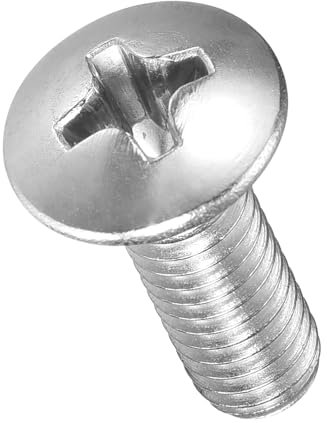 METALLIXITY Phillips Cross Recessed Countersunk Head Screws Bolts (M4-0.7x12) 80Pcs, 304 Stainless Steel Flat Head Woodworking Machine Screws - for Furniture Assembly DIY Projects, Silver