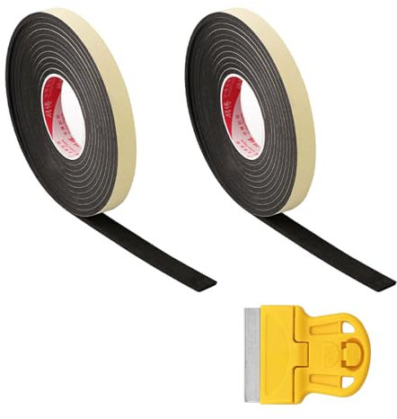 Nastro Sigillante Autoagglomerante, Nastro Sigillante per Piano Cottura, Mastice per Piano Cottura, Guarnizione Adesiva 5M, Striscia di Tenuta con Raschietto per Piano Cottura, 2mmx8mm, 2 Pcs