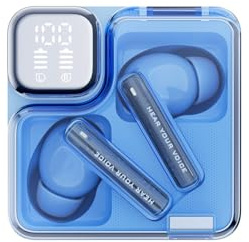 QCY T31 Melobuds Neo ENC 4 Micrófono Digital Indicador de Alimentación Bluetooth 5.3 Auriculares Inalámbricos Azul