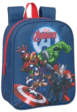 AVENGERS - Mochila Infantil, Mochila Niño, Mochila Escolar, Adaptable a Carro, Ideal para Guardería, Cómoda y Versátil, Calidad y Resistencia, 22x10x27 cm