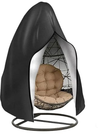 ZYAGH Funda Balancin Jardin Exterior 1 Funda for Silla Colgante de Exterior, Resistente a la Intemperie, con Cremallera, Impermeable, al Viento y Hebilla para Silla Colgante De JardíN(115x190CM)