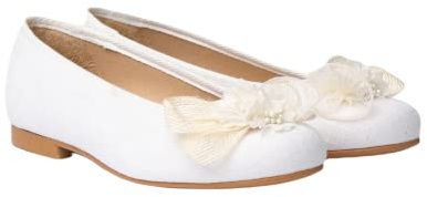Angelitos Bailarina comunión niña Lino Mod 986 Blanco (Numeric_35)