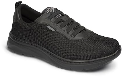 DIAN - Alicante, Negro 39, Zapatilla de Trabajo para Sanidad y Hostelería Unisex en Colores, Plantilla Acolchada y Suela Antideslizante, Material Transpirable y Repelente a Líquidos
