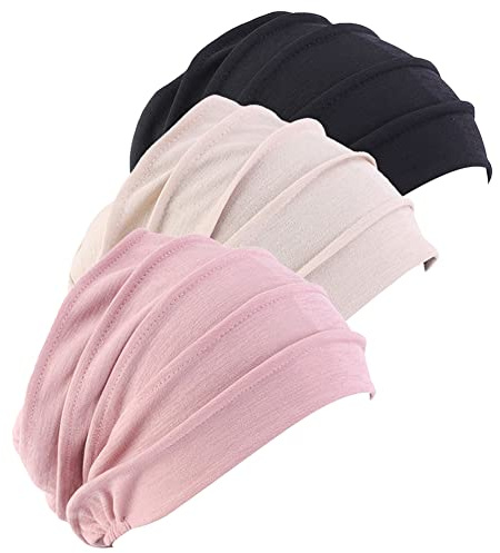 Bonnet en Coton pour Chimio, Turban Extensible pour Femme, Doux Couvre-Chef de Nuit pour Sommeil, Chapeau Casquette pour Perte de Cheveux, Cancer