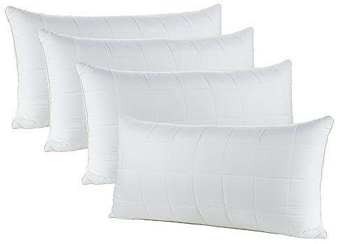 Vitapur Kopfkissen 40x80 cm, 4er-Set Base+ | Verstellbares Kissen | Für alle Schlafpositionen | Abnehmbare Füllung | 4X 40x80 cm, Medium-Soft…