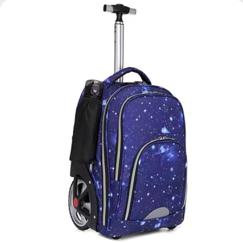 Rolling Backpack,20 Inch Water Resistant Wheeled Laptop Backpack, Carry On Luggage Business Bag, Computer Backpack Trolley (Blue)